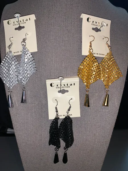 Metal Mesh with Bar Earrings