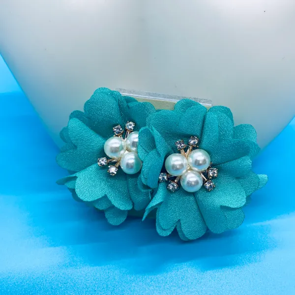 Flower Clip On Earrings