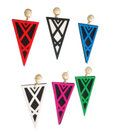 Wooden Triangle Earrings