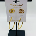 Infinity Stud and Hoop Earrings Set