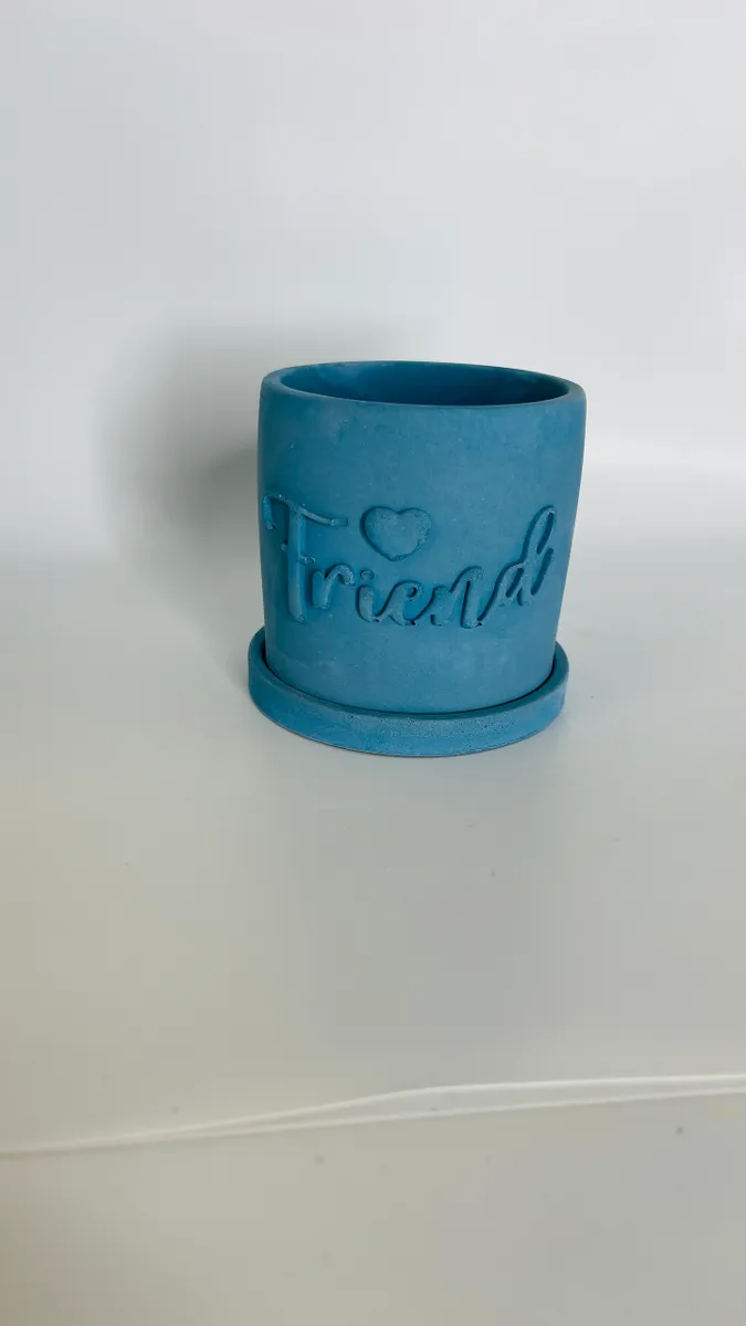 Handmade Concrete Vessel with Candle