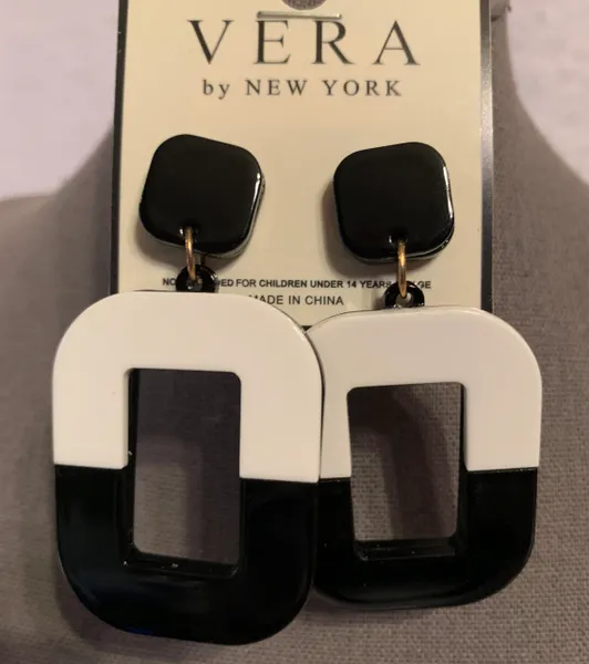 Open Face Square Earrings
