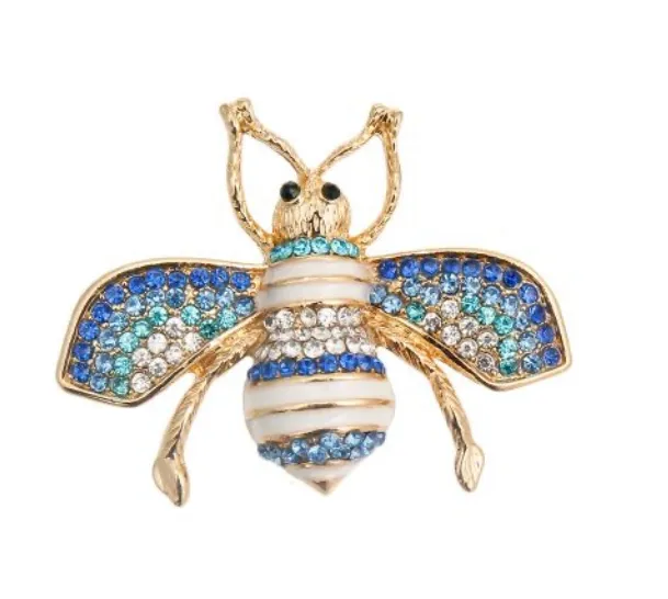 Rhinestone Bee Brooch