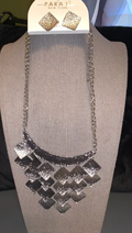 Diamond Shape Silver Necklace