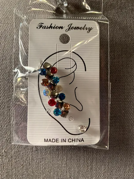 Silver Love Single Ear Cuff