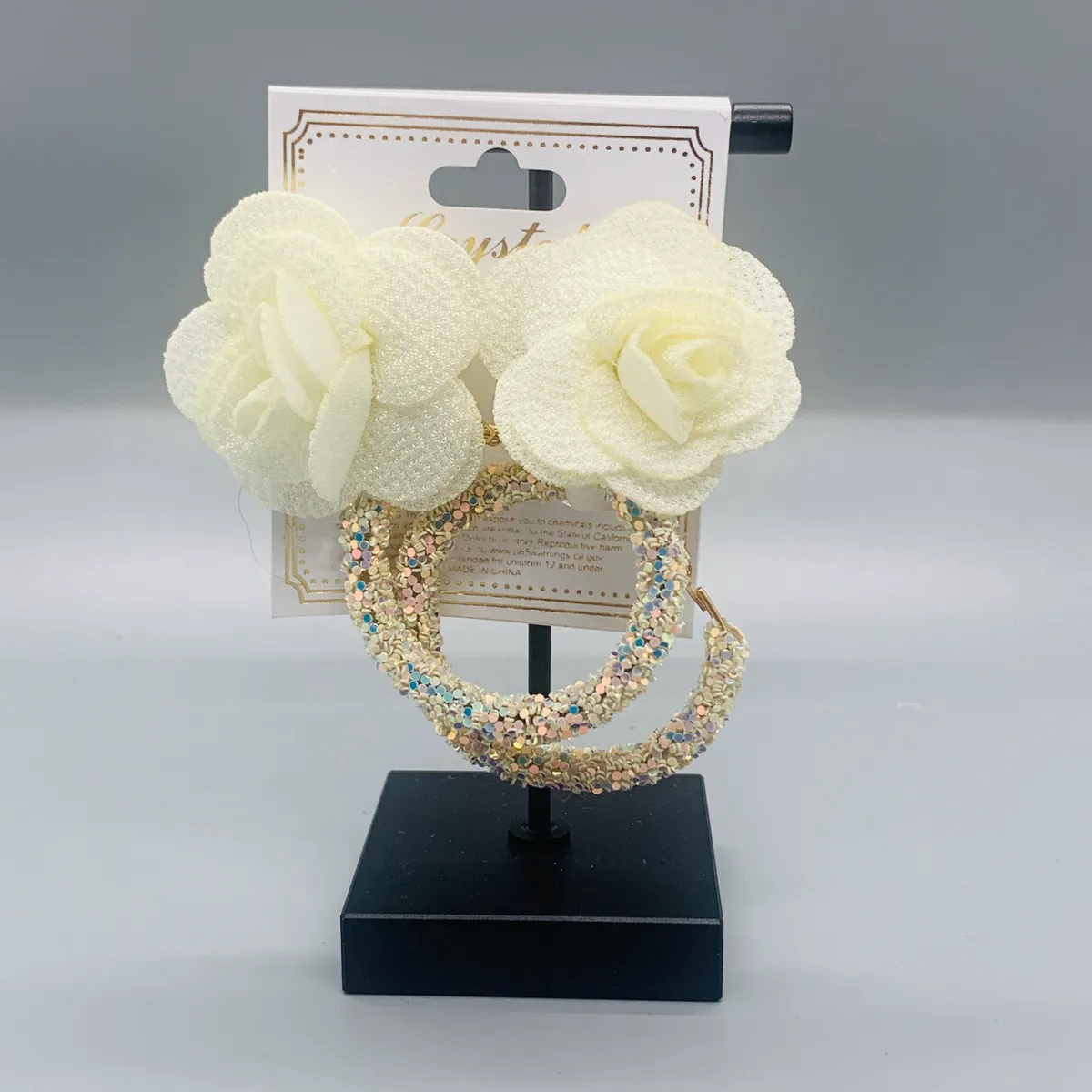 Flower Stud Sequin Earrings
