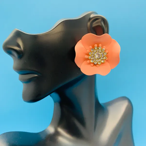 Flower 🌺 Diamond Bling Earrings