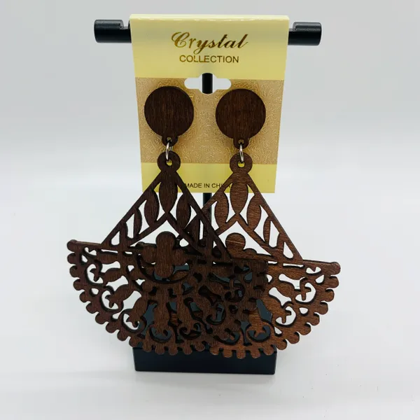 Wooden Trio Earrings