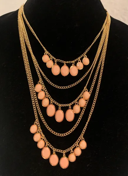 Black and Gold Three Layer Necklace