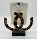 Leopard Fur Hoop Earrings