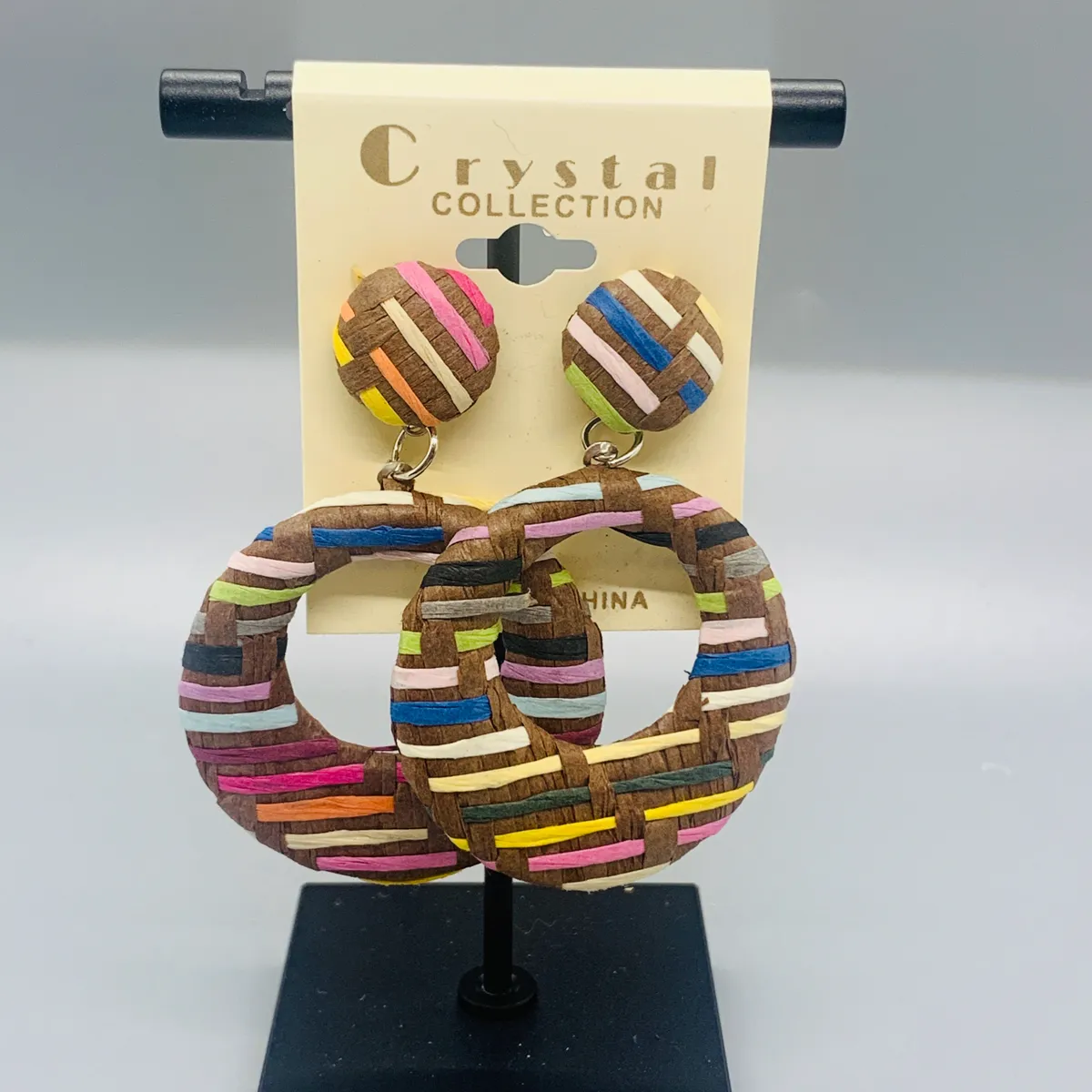 Woven Raffia Earrings