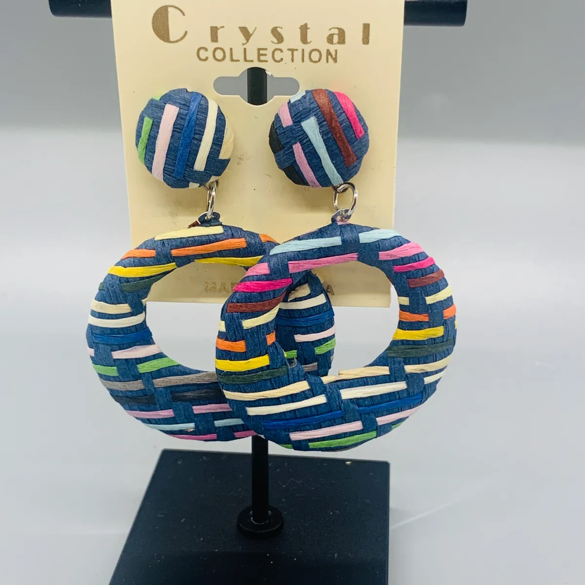 Woven Raffia Earrings
