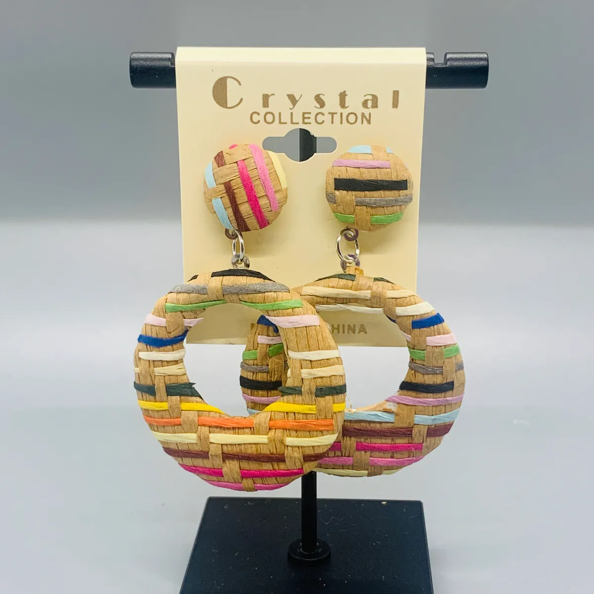 Woven Raffia Earrings