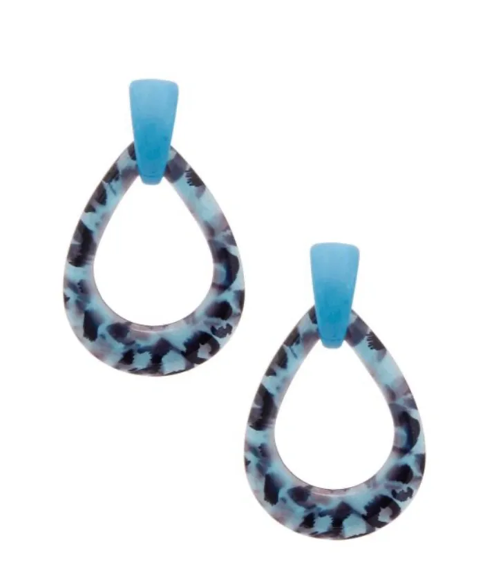 Leopard Teardrop Earrings