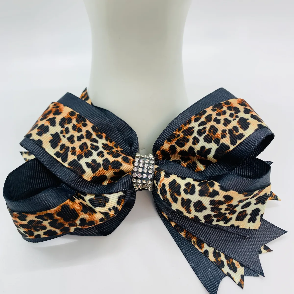 Leopard Hair Bows