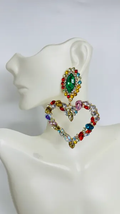 Multi Color Heart Earrings