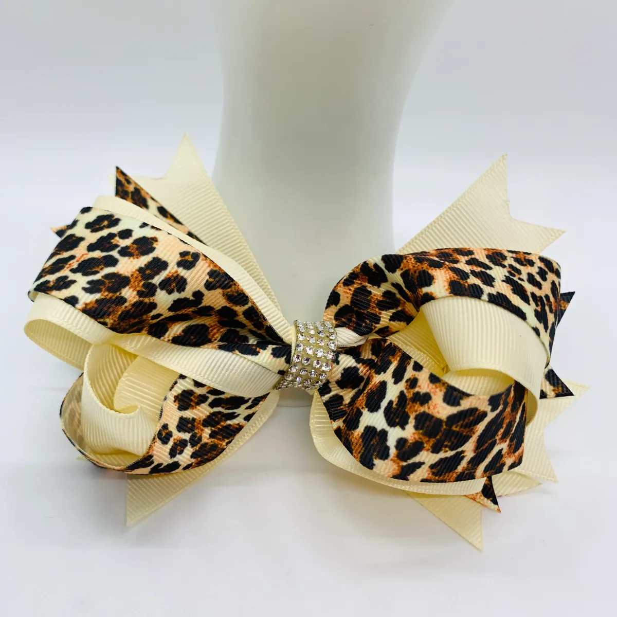 Leopard Hair Bows