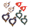 Scarf Wrapped Heart Earrings