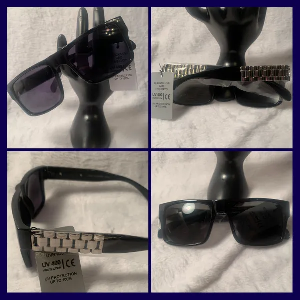 Men Watch Chain Sunglasses