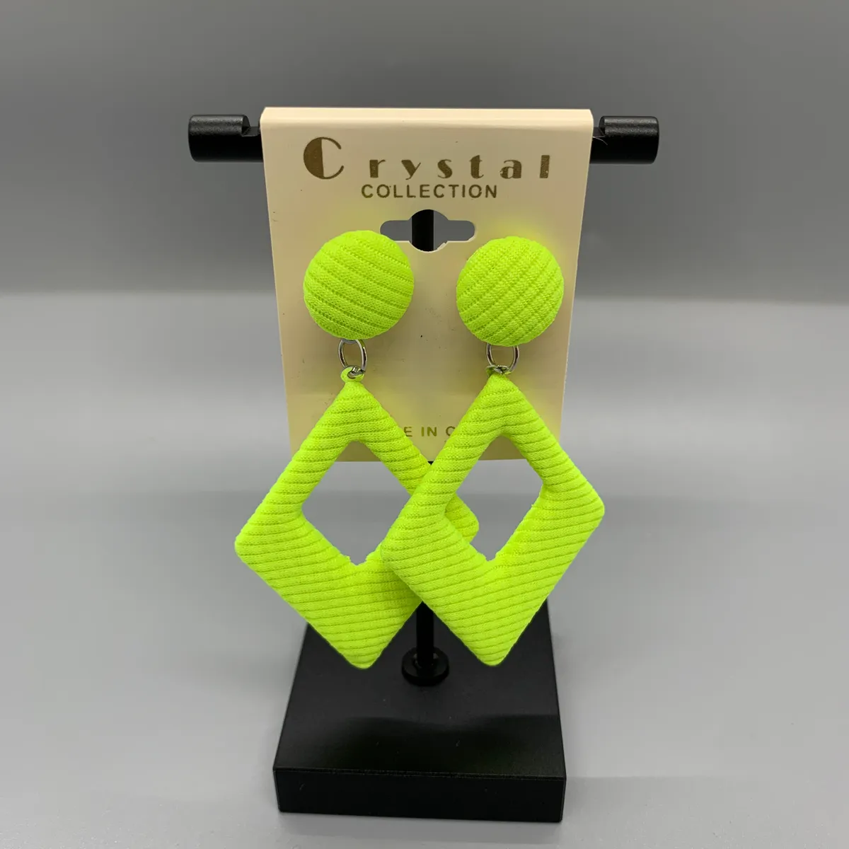 Neon Diamond Shaped Earrings