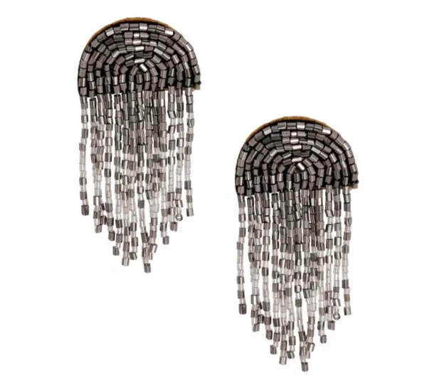 Beaded Arc Earrings