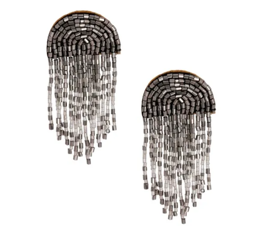 Beaded Arc Earrings