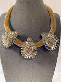 Thick Mesh Chain with Rhinestone Necklace