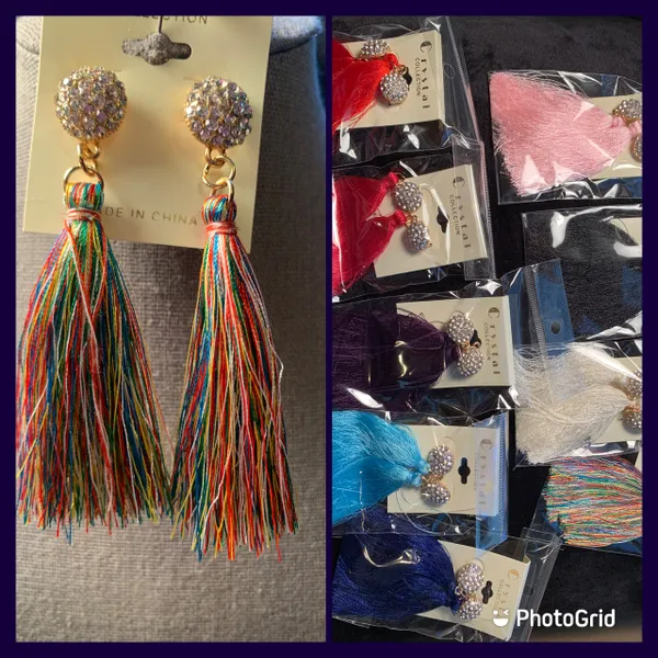 Tassel Rhinestone Earrings