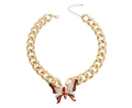 Butterfly Cuban Chain Necklace
