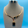 Black Stone Choker Necklace