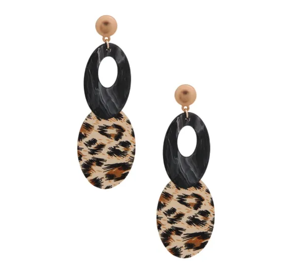 Oval Acrylic Earrings