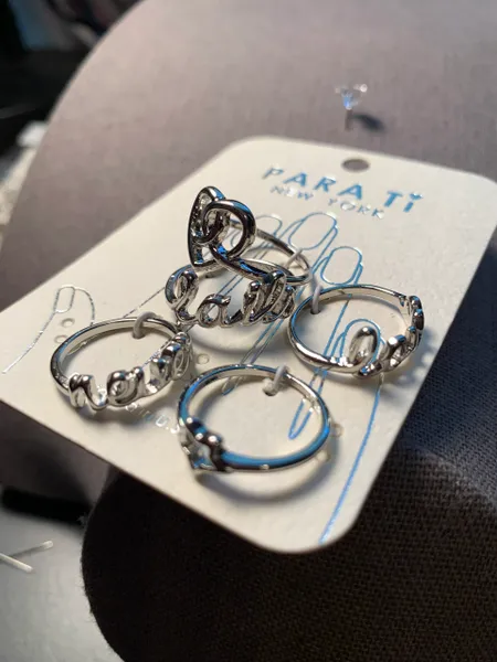Rhodium Love Theme Five Rings