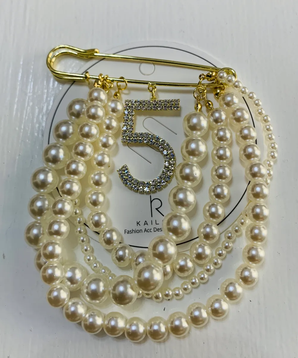 CC *5 Pearl Brooch