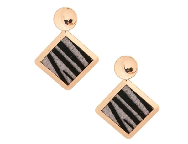 Zebra Fur Earrings