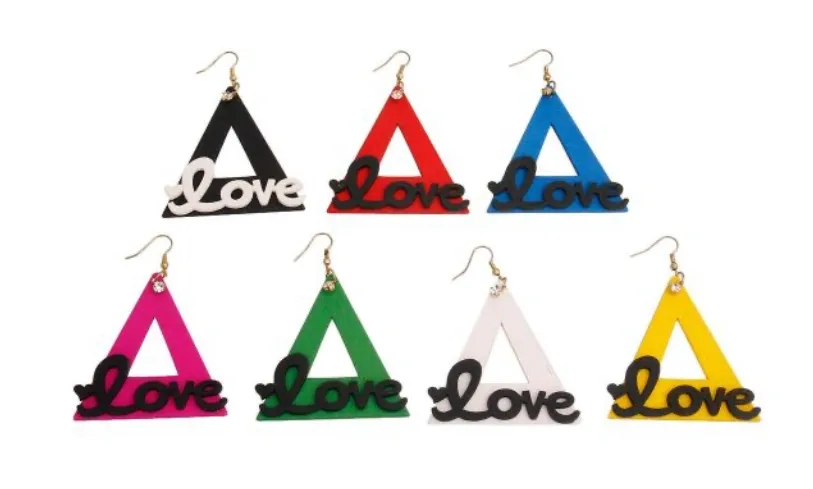 Wooden Love Earrings