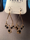 Gold Square Dangle Earrings