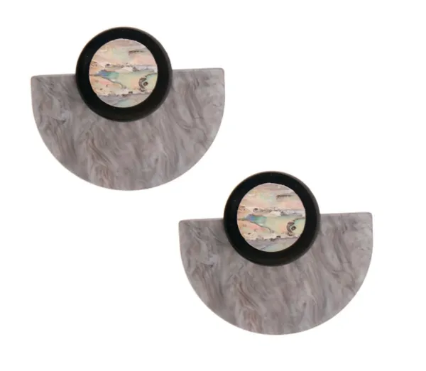 Swirl Half Moon Earrings