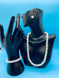 Small Pearl Necklace,Bracelet,Stud Earrings