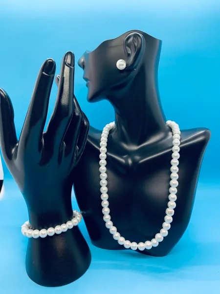 Small Pearl Necklace,Bracelet,Stud Earrings