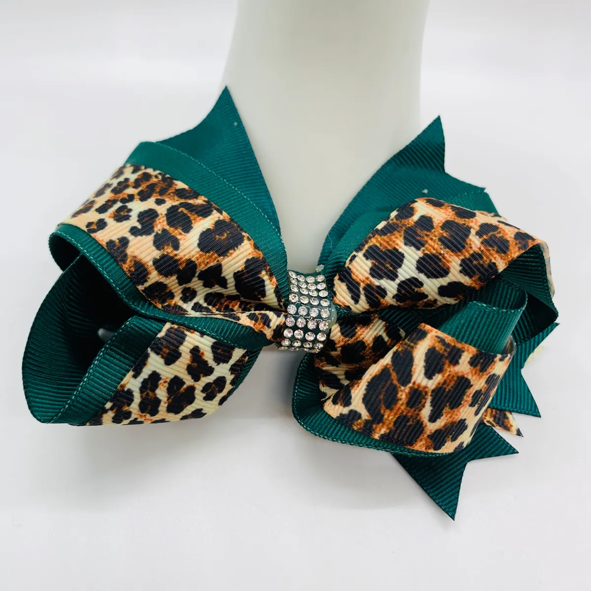 Leopard Hair Bows