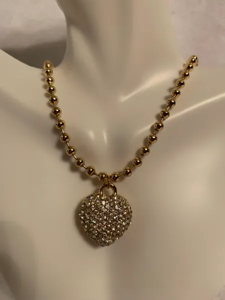 Kids Ball Chain Heart Necklace