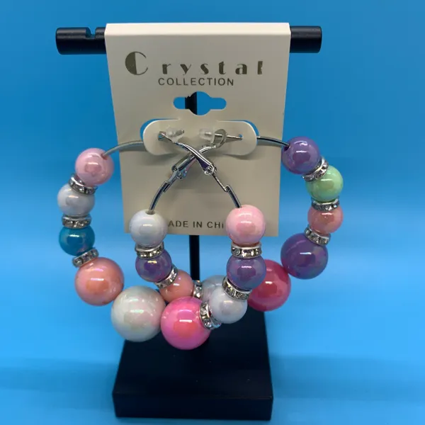 Graduated Pastel Pearl Earrings