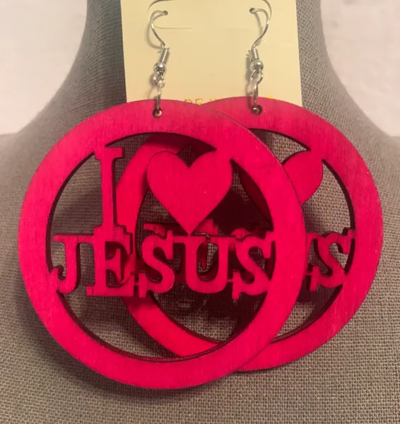 I Love Jesus Earrings