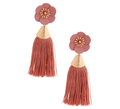 Flower Silk Tassel Earrings