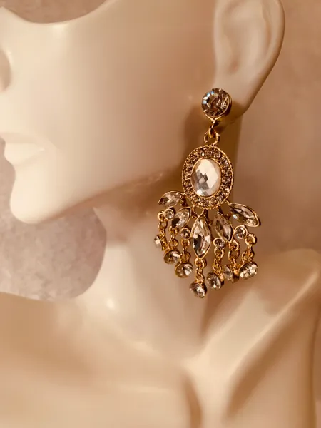 Stoned Drop Earrings