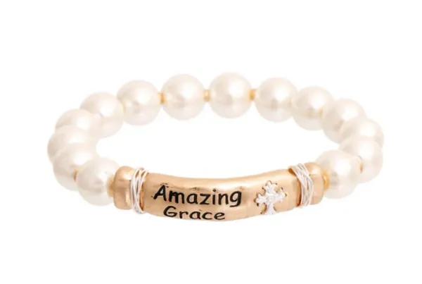 Inspirational Pearl Bracelet