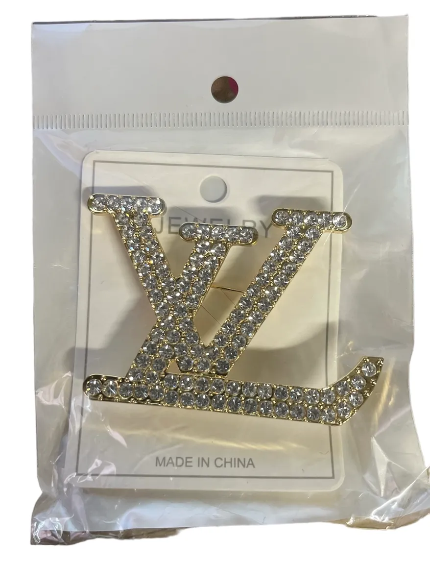Gold & Diamond Crystal Brooch Pin