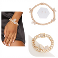 Iced Necklace, Earrings & Bracelet Butterfly Cuban Set