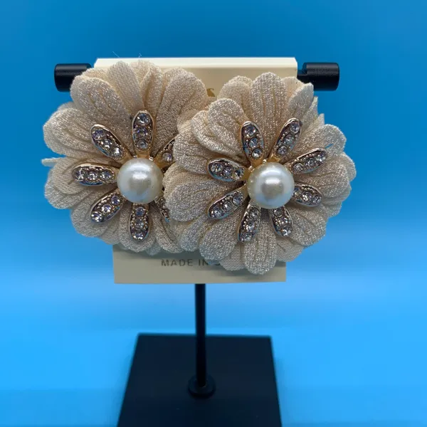 Fabric Flower Studs