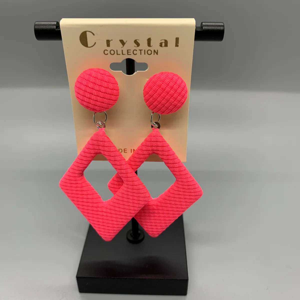 Neon Diamond Shaped Earrings